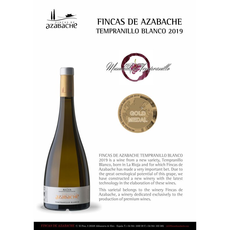 Fincas De Azabache 100% Tempranillo Blanco - Formidabel enkeltmarks hvidvin.